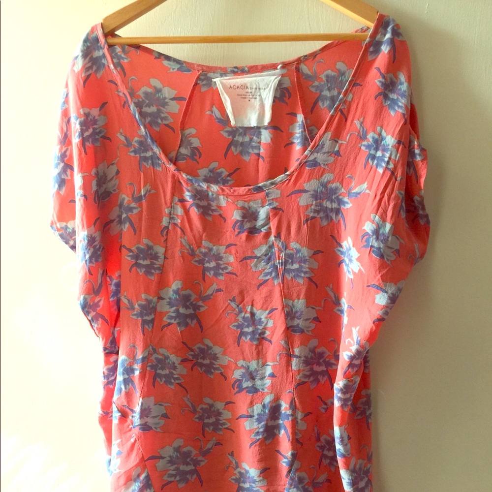 Acacia vintage aloha silk dress medium